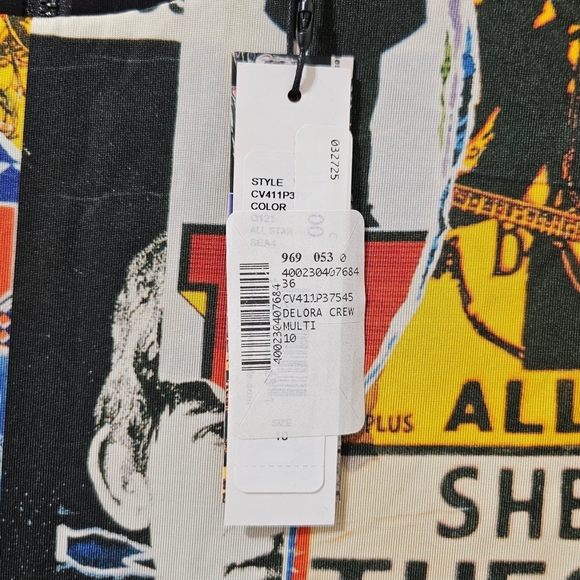 Alice + Olivia The Beatles Delora Mini Dress All Star Show 10 Long Sleeve NWT - Picture 7 of 7